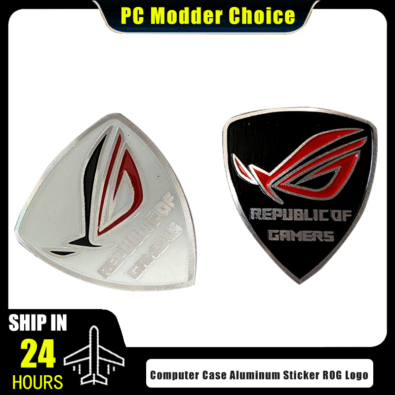 Gaming Pc Equipment - Computergehäuse Aluminium Aufkleber ROG Logo Gamer