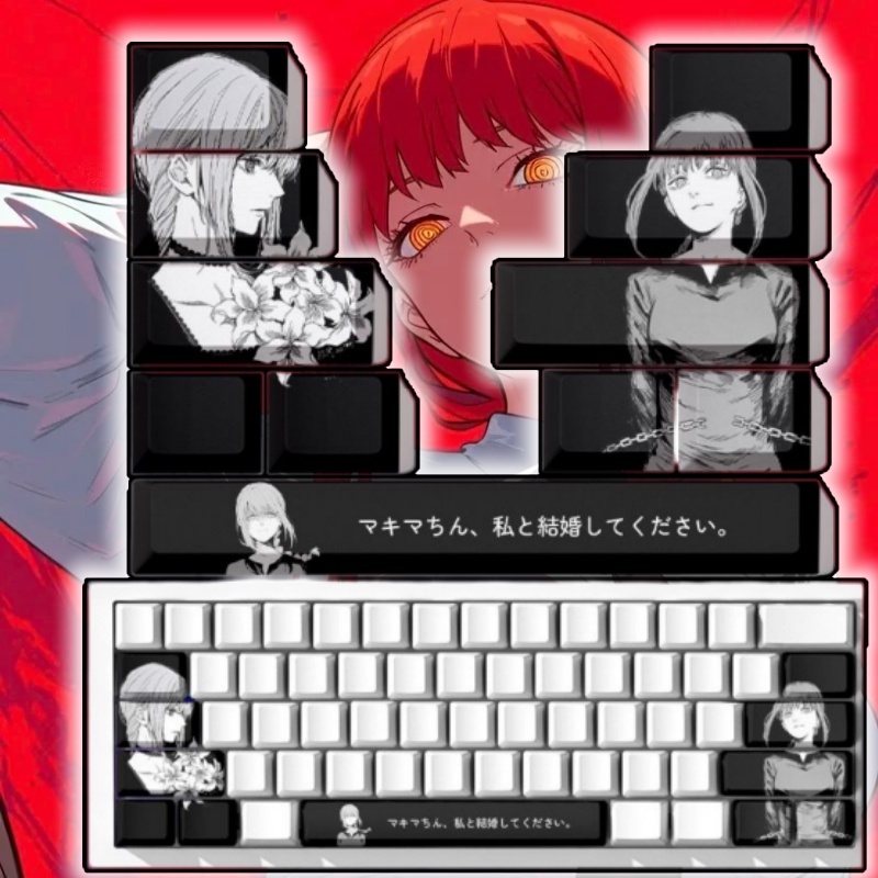 Gaming Pc Equipment - Chainsaw Man Makima Theme Anime-Tastenkappen für