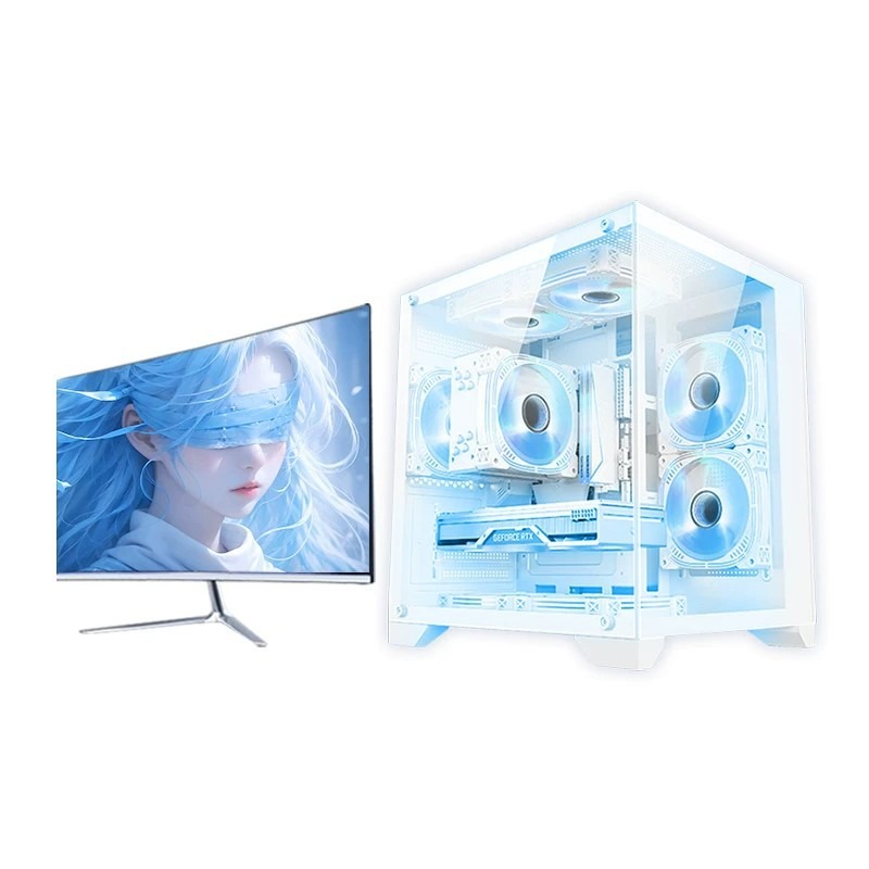 Pc Gaming Ryzen 5 - Hochwertiger Komplett-Desktop-PC, DIY-Gaming- und Live-Streaming-Bürocomputer-Tower mit