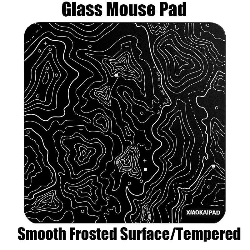 Fps Gaming Mouse - Obsidian Terrain Pattern Glas-Mauspad Drift YUME