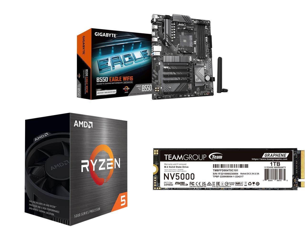 Pc Gaming Ryzen 5 - GIGABYTE B550 EAGLE WIFI6 Motherboard, AMD