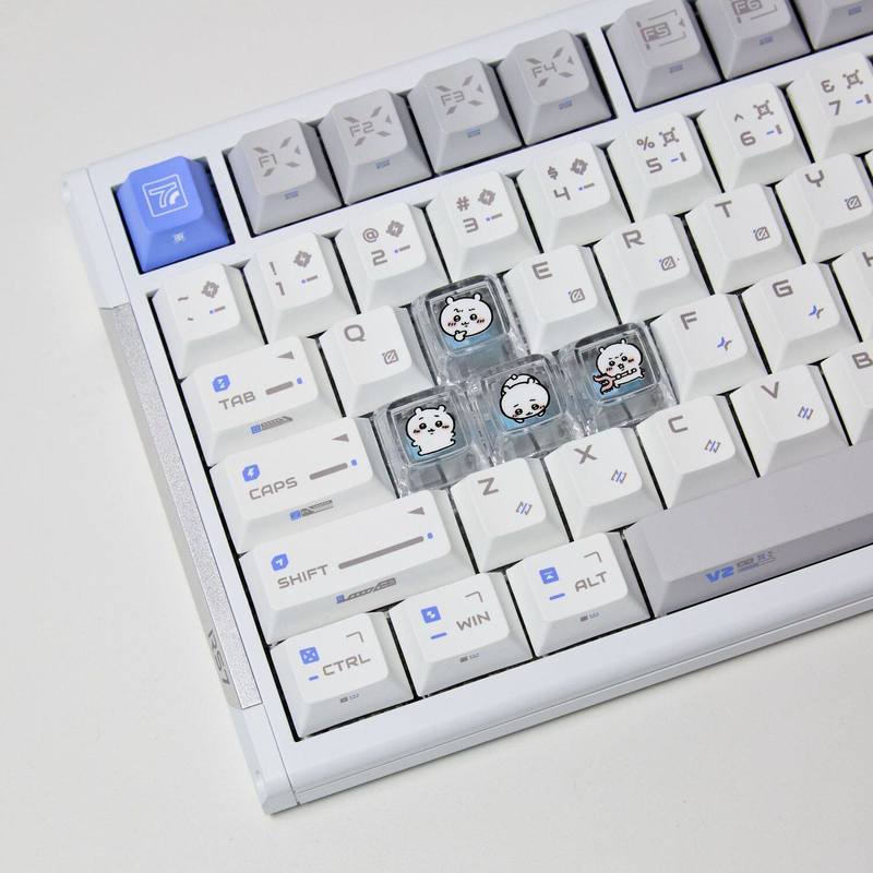 Pc Gaming Keyboard - Chiikawa 4 Stück handgefertigte transparente PC-Tastenkappen