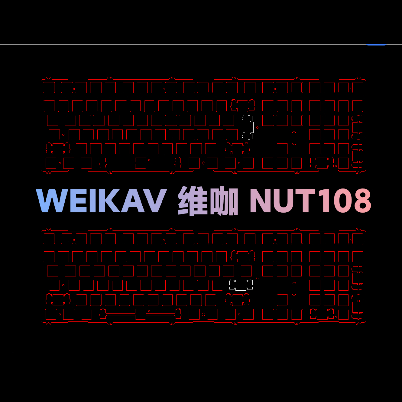 Gaming Pc Equipment - WEIKAV NUT108 Mechanische Tastatur-Positionierungsplatte Maßgefertigte PP