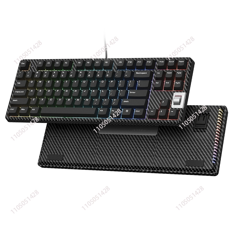 Pc Gaming Keyboard - F87 Walnuss 75 % kabelgebundene mechanische