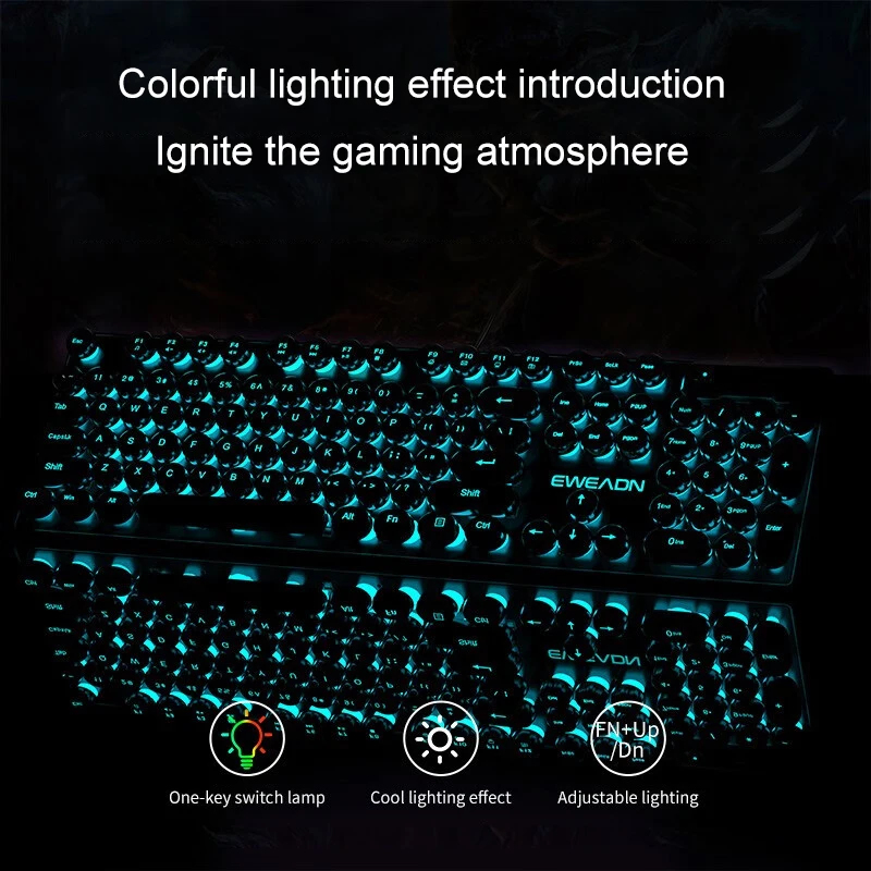 Retro Punk Mechanisches Tastat – Pc Gaming Keyboard Bewertung und Preis