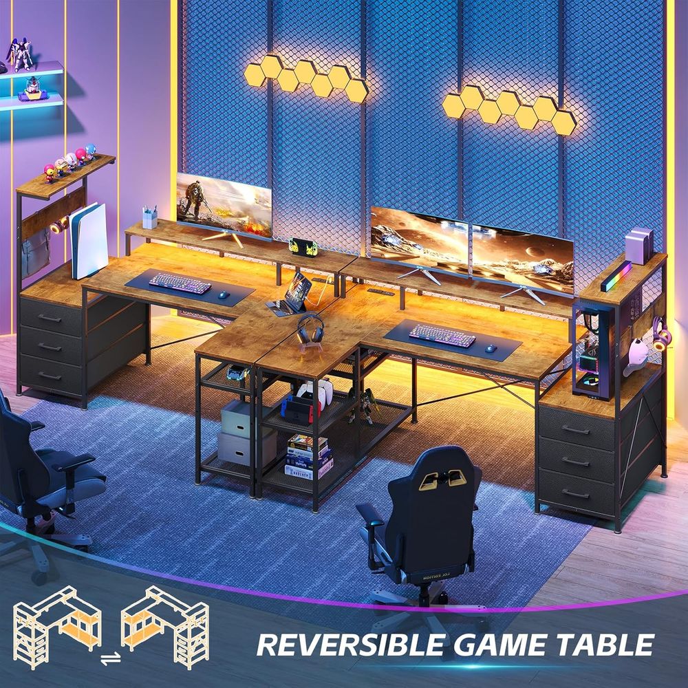 L-förmiger Gaming-Schreibtisch – Monitor Stand Bewertung und Preis