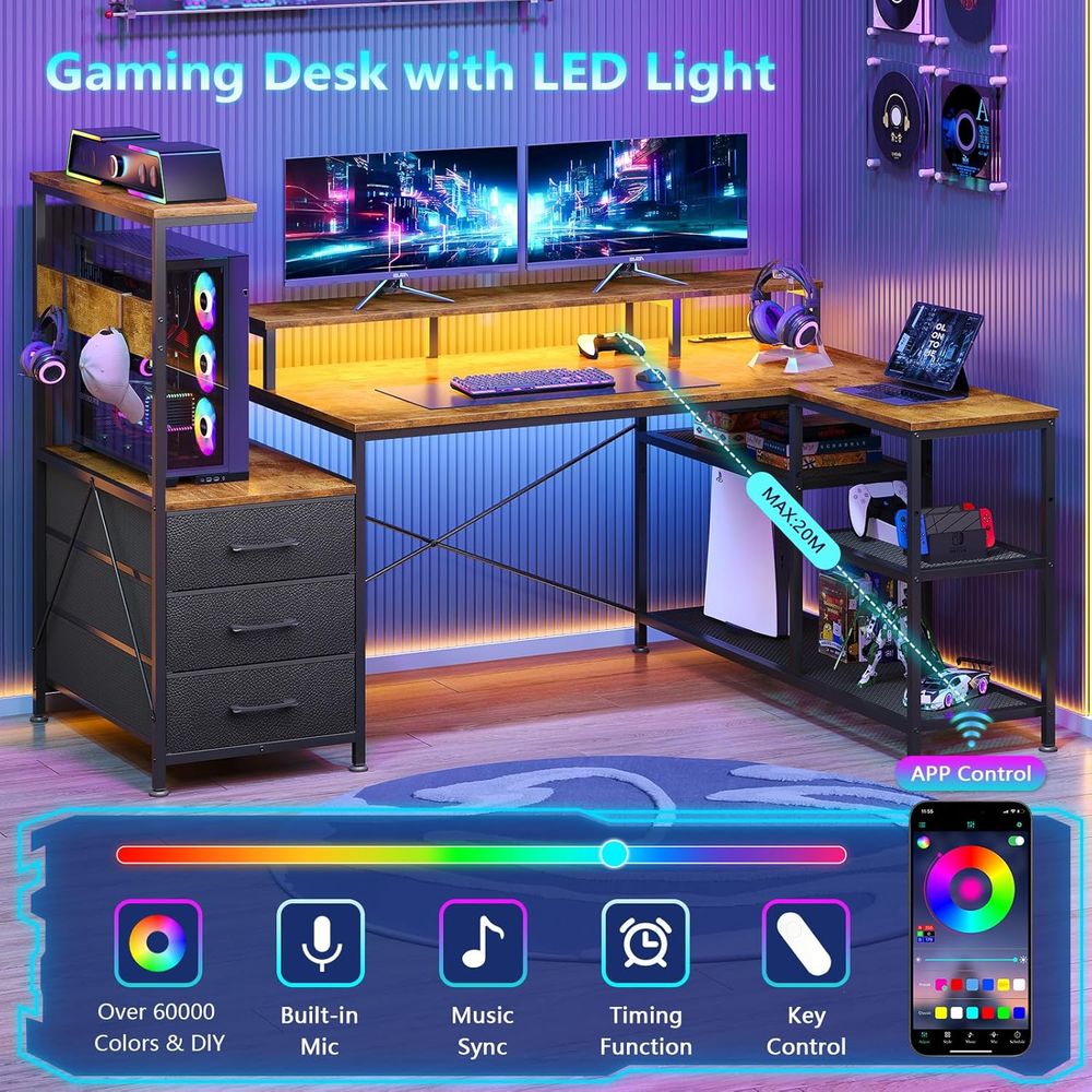 L-förmiger Gaming-Schreibtisch – Monitor Stand Bewertung und Preis
