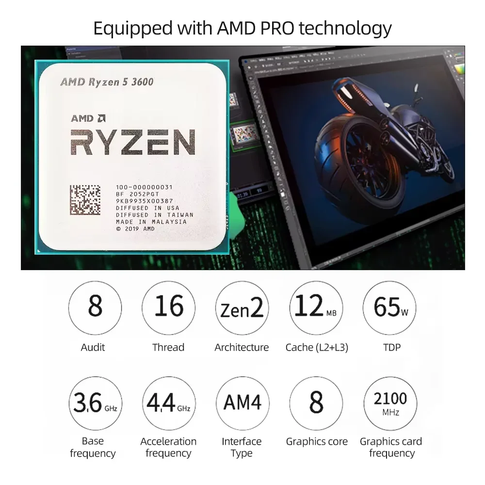AMD Ryzen 5 3600 R5 3600 Deskt – Pc Gaming Ryzen 5 Bewertung und Preis
