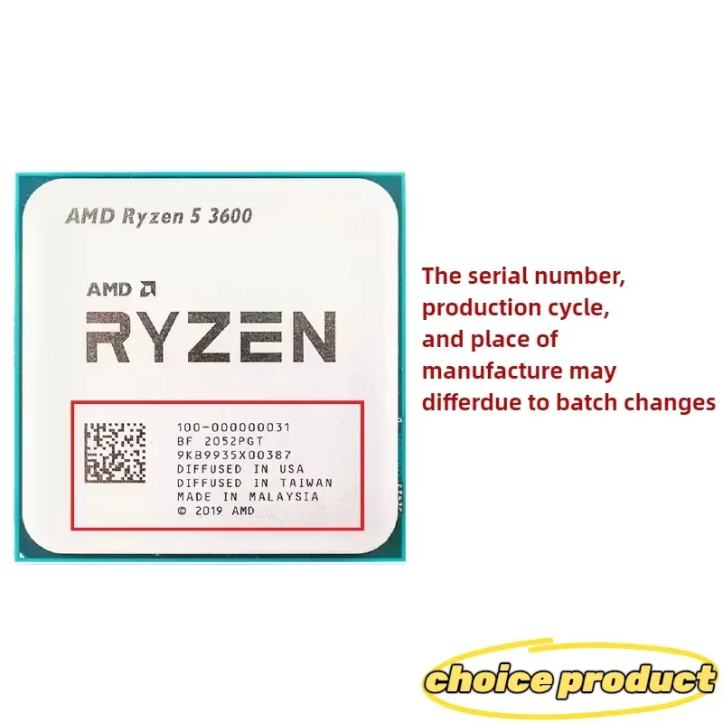 AMD Ryzen 5 3600 R5 3600 Deskt – Pc Gaming Ryzen 5 Bewertung und Preis