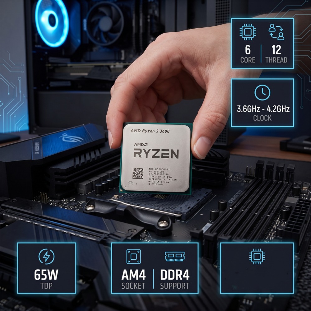 AMD Ryzen 5 3600 Desktop-CPU 6 – Pc Gaming Ryzen 5 Bewertung und Preis