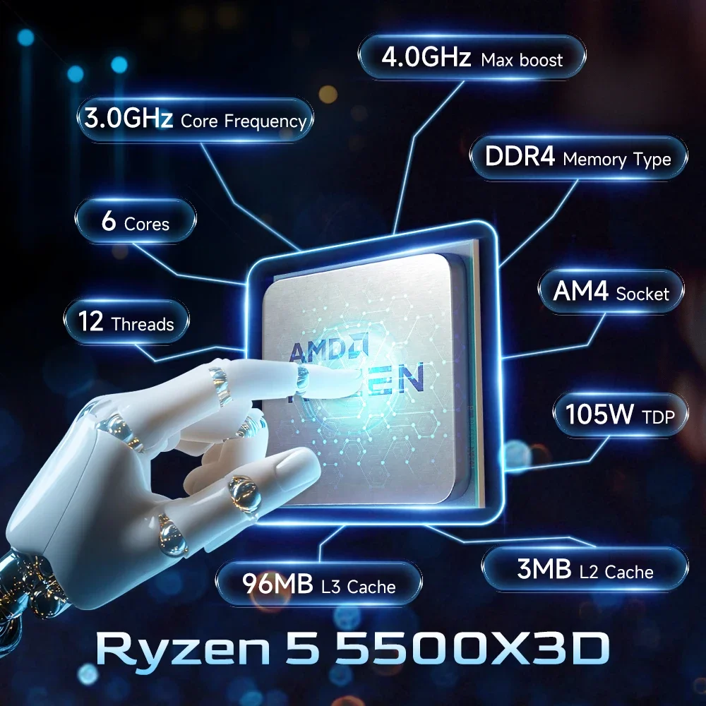 AMD Ryzen 5 5500X3D AM4 7nm Ga – Pc Gaming Ryzen 5 Bewertung und Preis